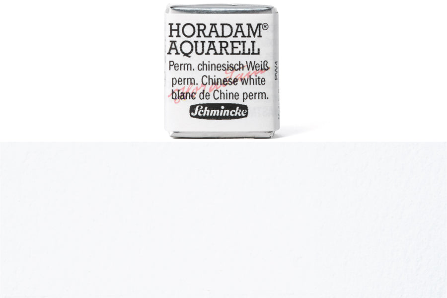 Schmincke - Horadam Watercolor Half Pan, #102 Permanent Chinese White - St. Louis Art Supply