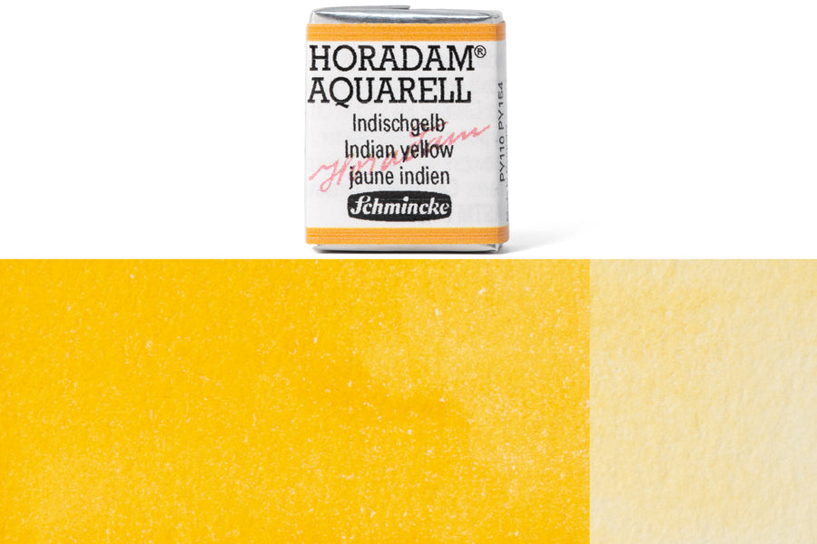 Schmincke - Horadam Watercolor Half Pan, #220 Indian Yellow - St. Louis Art Supply