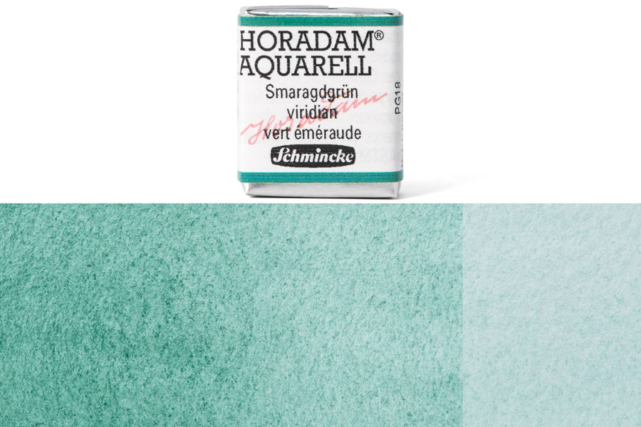 Schmincke - Horadam Watercolor Half Pan, #513 Viridian - St. Louis Art Supply