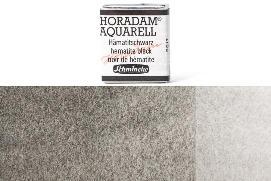 Schmincke - Horadam Watercolor Half Pan, #789 Hematite Black - St. Louis Art Supply