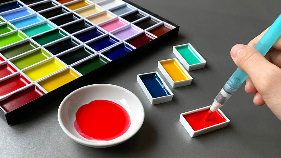 Kuretake - Gansai Tambi Watercolors, #831 Gem Pink - St. Louis Art Supply