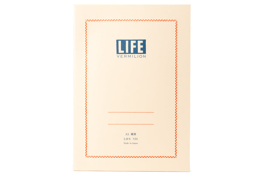 LIFE - Vermilion Notebook, A5, Ruled - St. Louis Art Supply