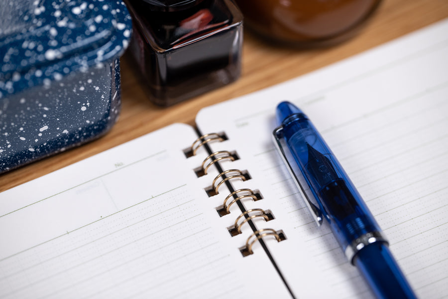Logical Prime Split-Ring Notebook, Blue/Ruled