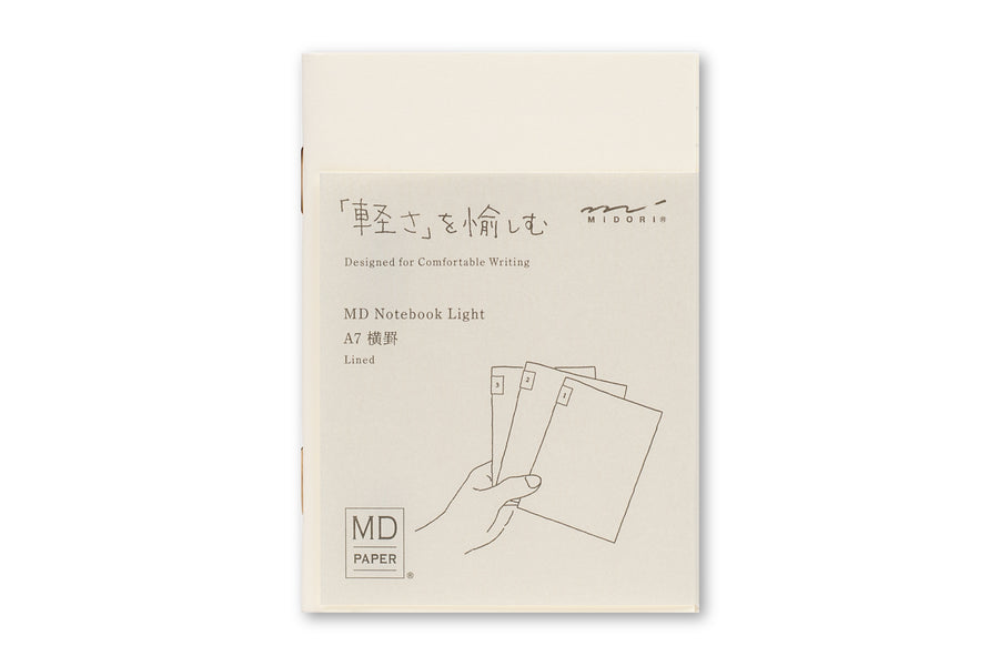 MD Notebook Light, A7 Lined, Set of 3