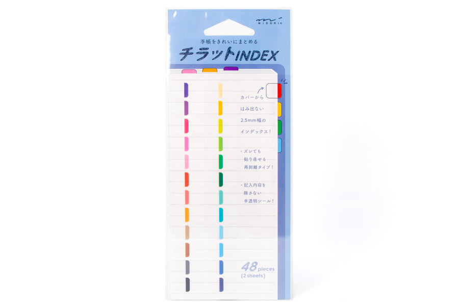 Midori - Index Tab Stickers, Vivid Colors - St. Louis Art Supply