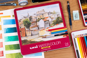 Mitsubishi Pencil Co. - Uni Watercolor Pencils, Set of 24 - St. Louis Art Supply