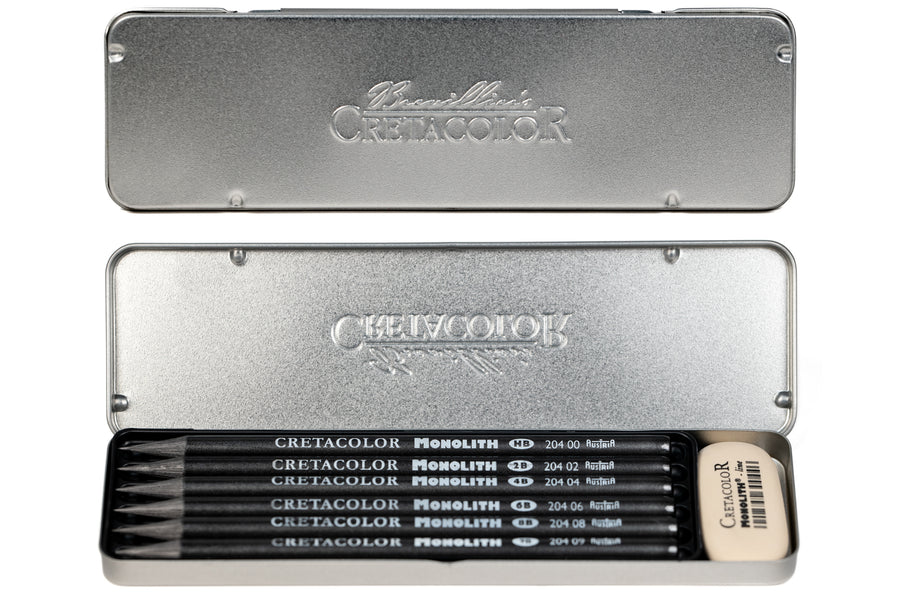 Monolith Woodless Graphite, Set of 6 with Eraser
