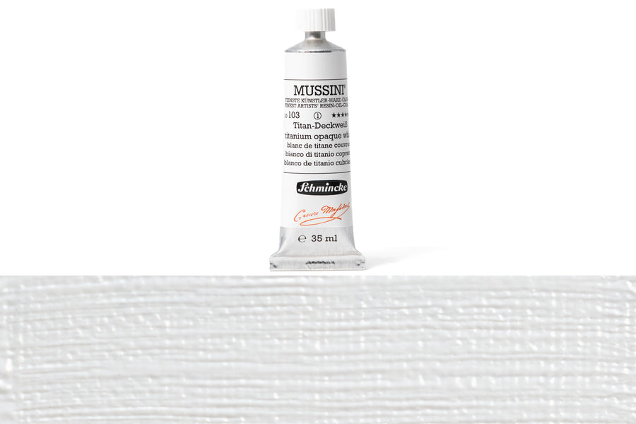 Schmincke - Mussini Oil Colors, 35 mL, #103 Titanium Opaque White - St. Louis Art Supply