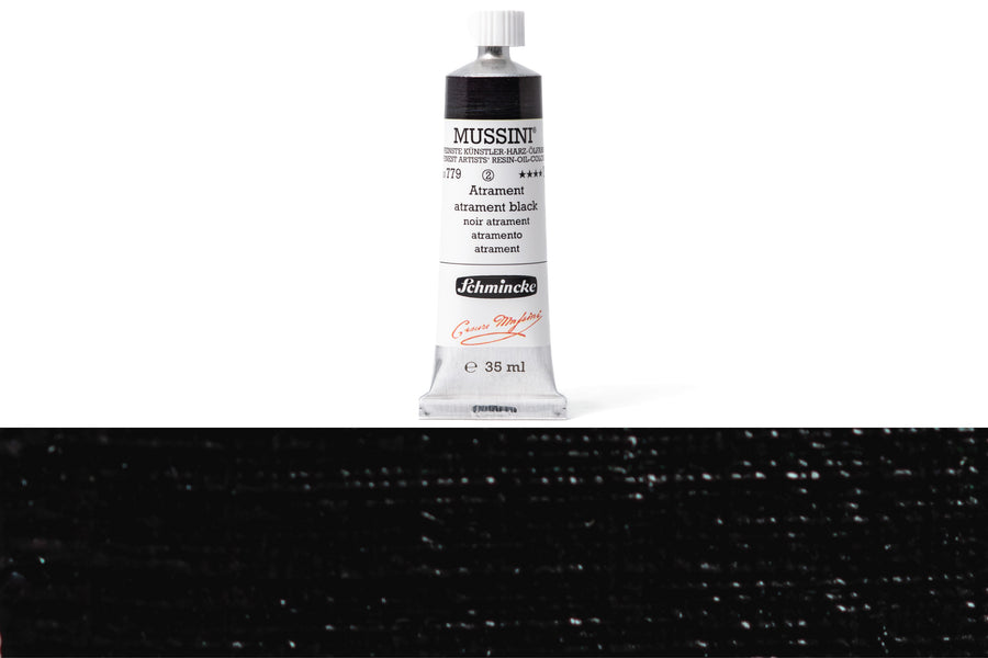 Schmincke - Mussini Oil Colors, 35 mL, #779 Atrament Black - St. Louis Art Supply