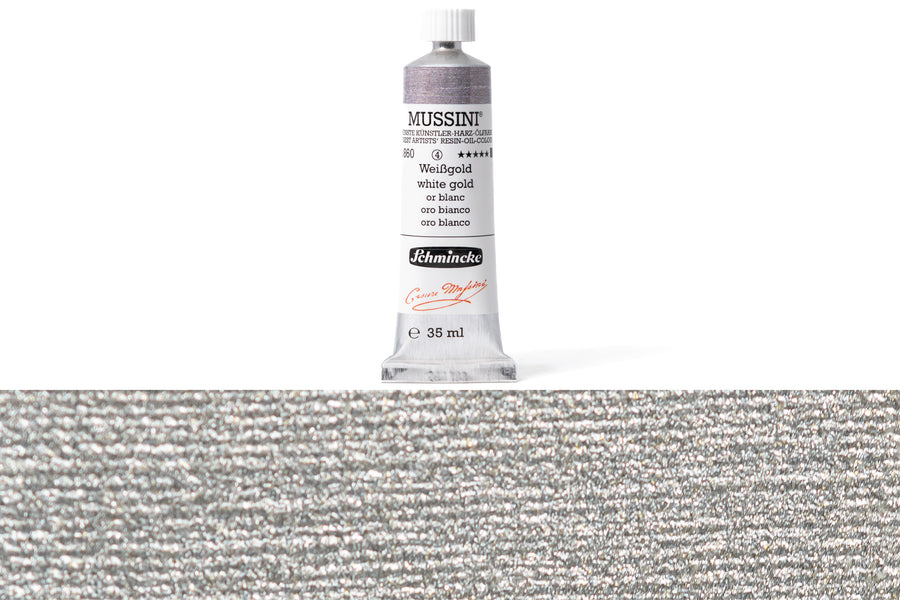 Schmincke - Mussini Oil Colors, 35 mL, #860 White Gold - St. Louis Art Supply