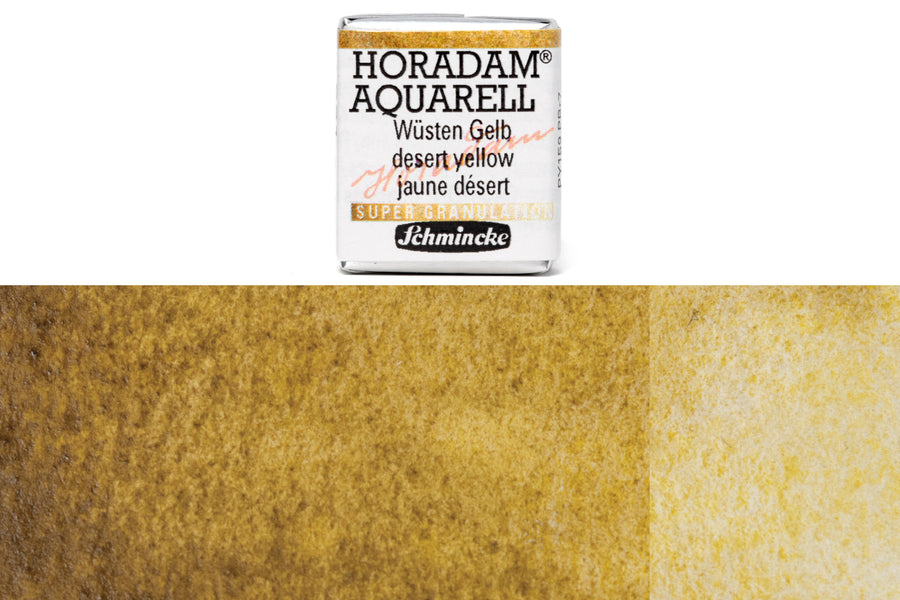 Schmincke - Supergranulation Watercolor Half Pan, #921 Desert Yellow - St. Louis Art Supply