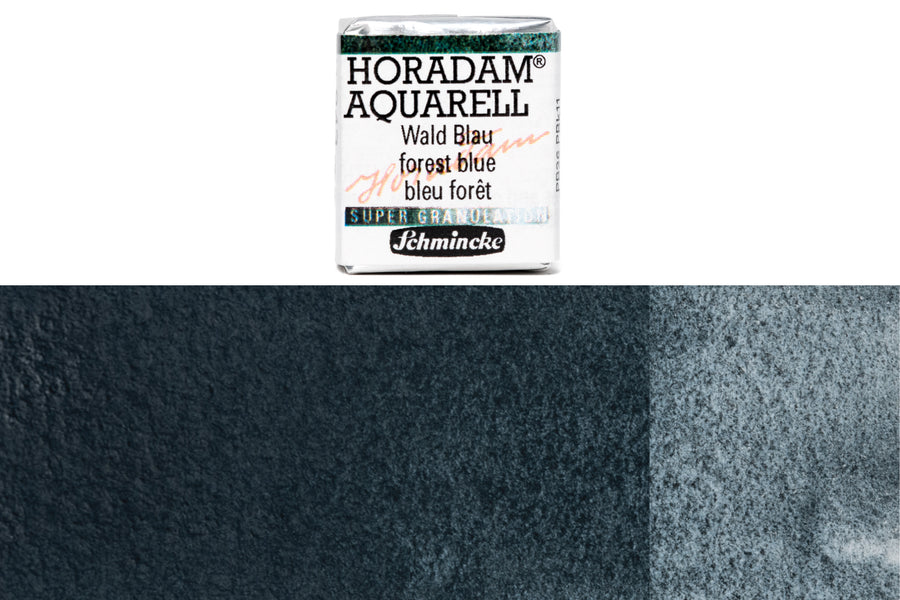 Schmincke - Supergranulation Watercolor Half Pan, #943 Forest Blue - St. Louis Art Supply