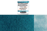 Schmincke - Supergranulation Watercolor Half Pan, #954 Deep Sea Green - St. Louis Art Supply