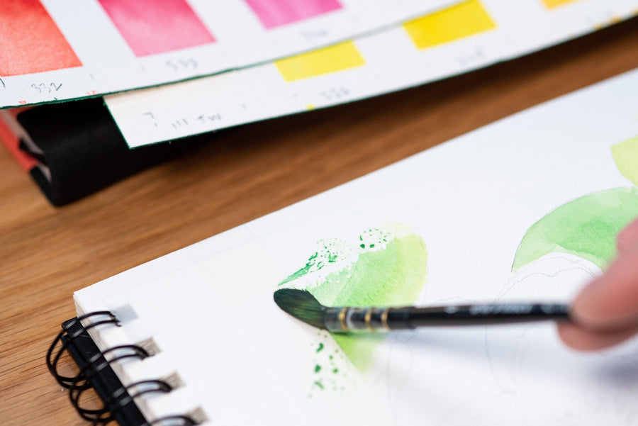Schmincke - Akademie Watercolor Half Pan, #553 Permanent Green - St. Louis Art Supply
