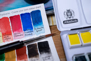 Horadam Watercolors, Set of 12 Half Pans with Travel Brush