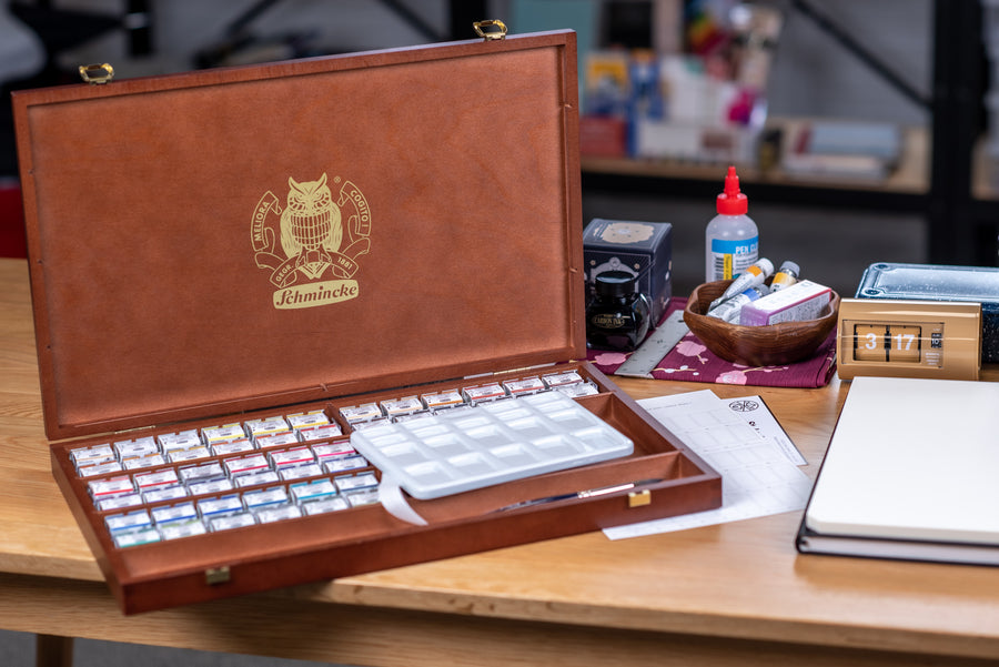 Schmincke Horadam Watercolors, Luxury Wood Box Set