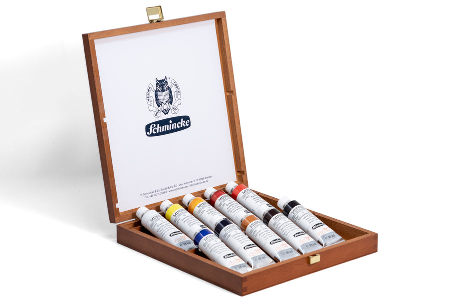 Schmincke - Mussini Oil Colors, Wood Box Set of 10 - St. Louis Art Supply