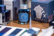 Teranishi - Taisho Roman Fountain Pen Ink, Melancholic Blue - St. Louis Art Supply