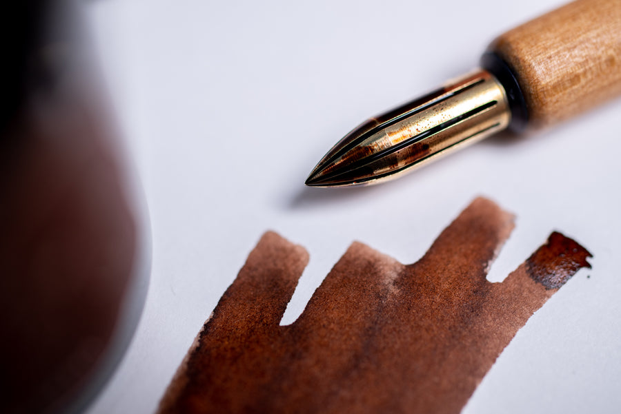 Taisho Roman Fountain Pen Ink, Traveling Sepia