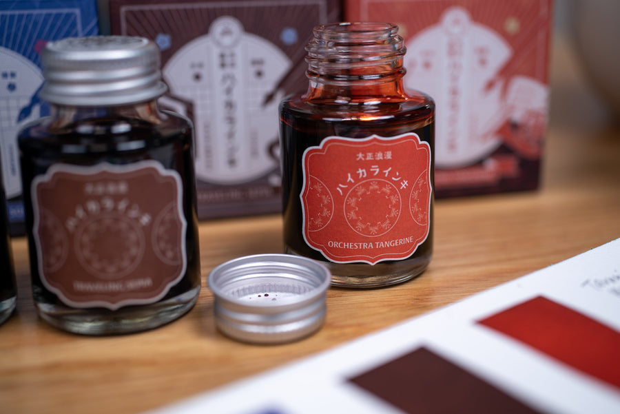 Taisho Roman Fountain Pen Ink, Orchestra Tangerine