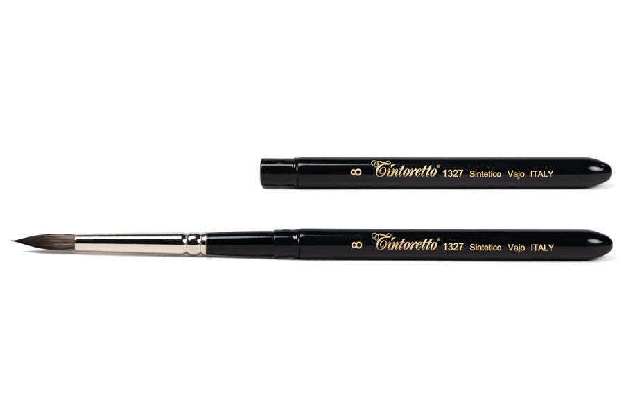 Tintoretto Watercolor Travel Brush, Synthetic Squirrel