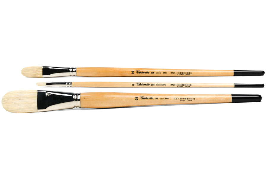 Setola Extra Long-Handled Bristle Brushes, Series 295 (Filbert)