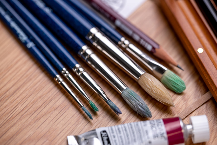 Setola Extra Short-Handled Bristle Brushes, Series 392 (Flat)