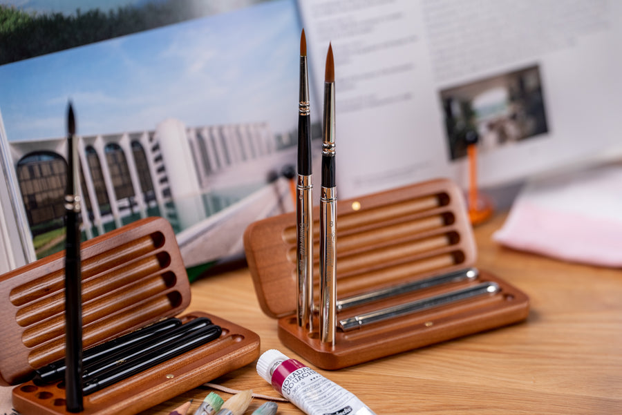 Tintoretto Watercolor Travel Brush Set, Synthetic Squirrel