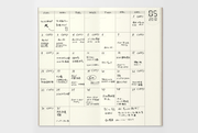 Traveler's Notebook Refill #017: Free Diary Monthly, Regular Size - St. Louis Art Supply