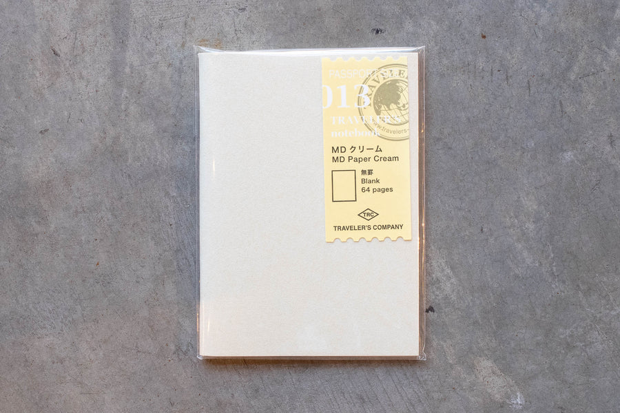 Traveler's Company - Traveler's Notebook Refill #013: MD Paper Cream, Passport Size - St. Louis Art Supply