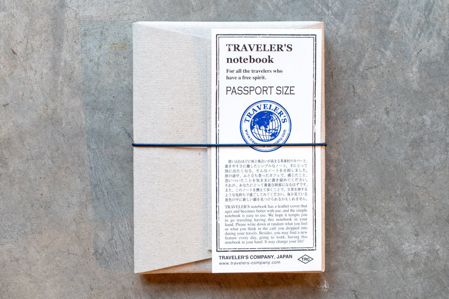 Traveler's Notebook Starter Set, Passport Size, Blue - St. Louis Art Supply