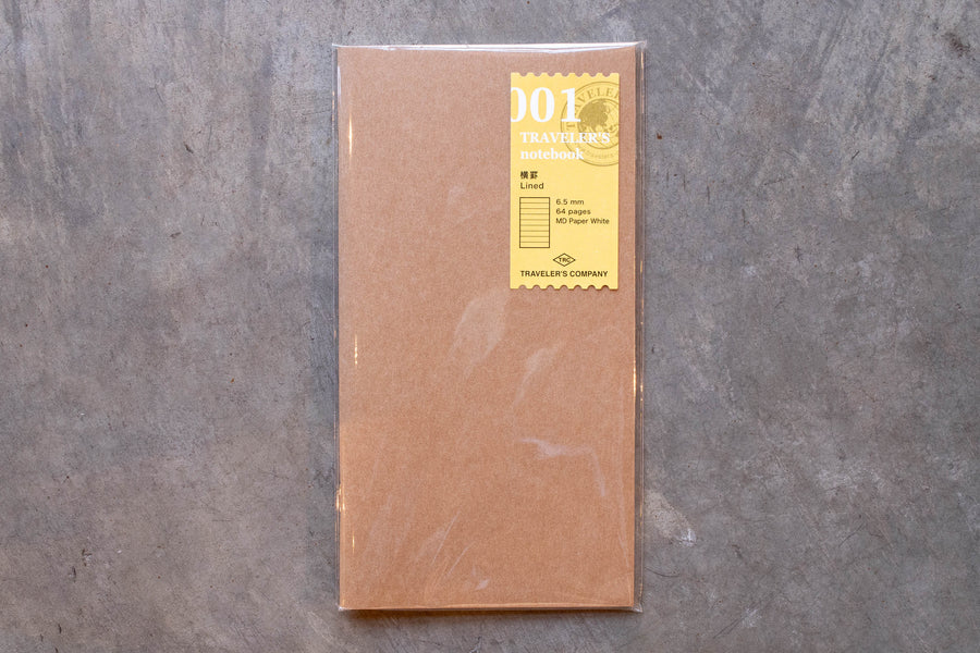 Traveler's Notebook Refill #001: MD Paper, Lined, Regular Size - St. Louis Art Supply