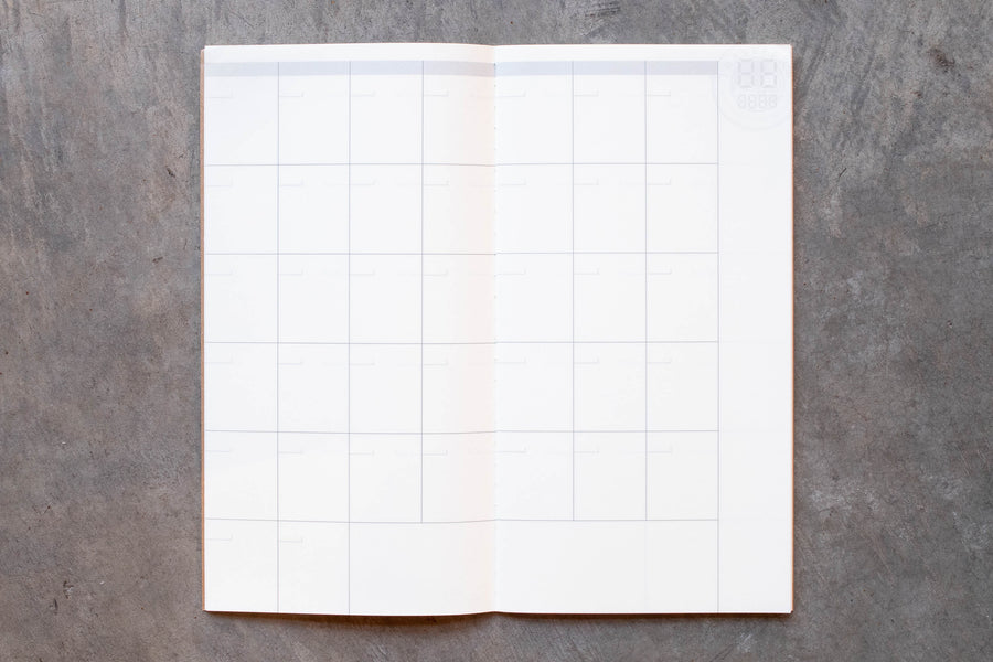 Traveler's Notebook Refill #017: Free Diary Monthly, Regular Size - St. Louis Art Supply