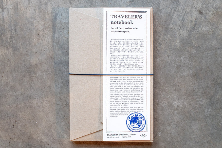 Traveler's Notebook Starter Set, Regular Size, Blue - St. Louis Art Supply
