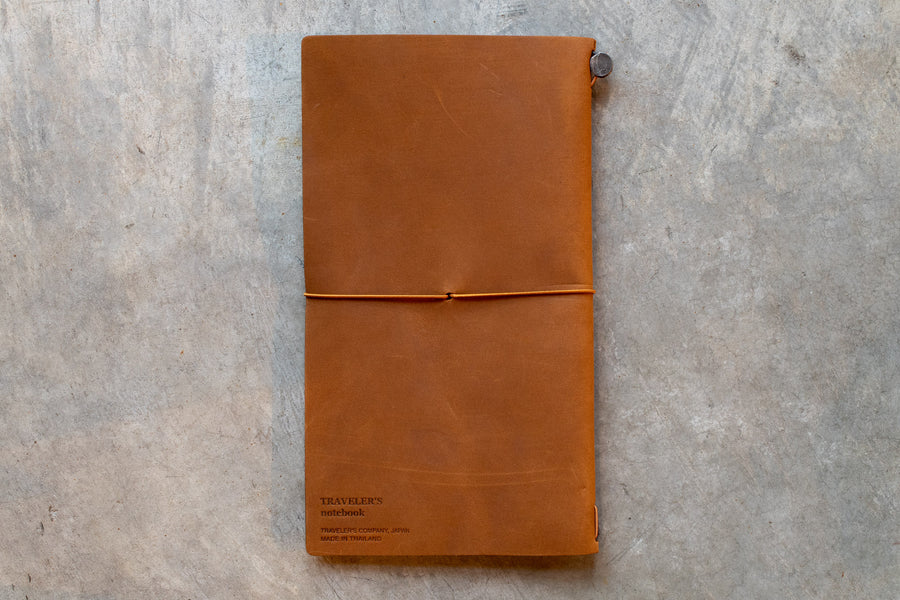 Traveler's Notebook Starter Set, Regular Size, Camel - St. Louis Art Supply